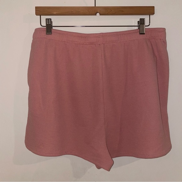 Pink Waffle Knit Lounge Pajama Set - Picture 9 of 11